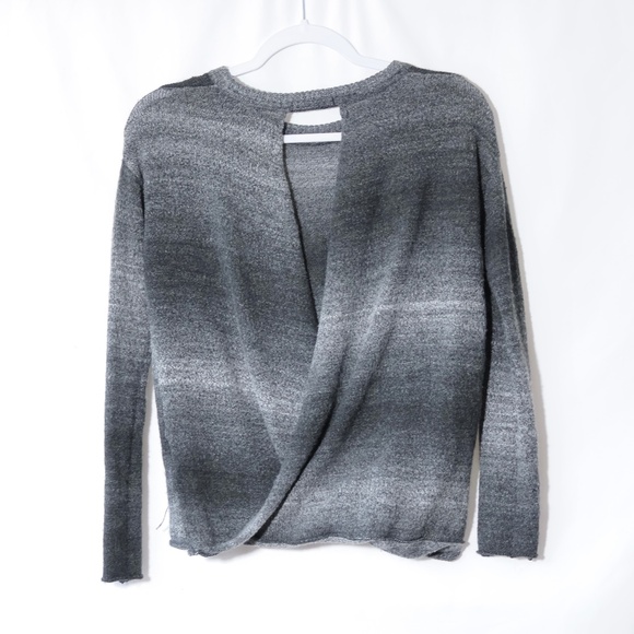 Prana Nightingale Ombré Light Wool Knit Open Back Long Sleeve Sweater SIZE S - Picture 7 of 9